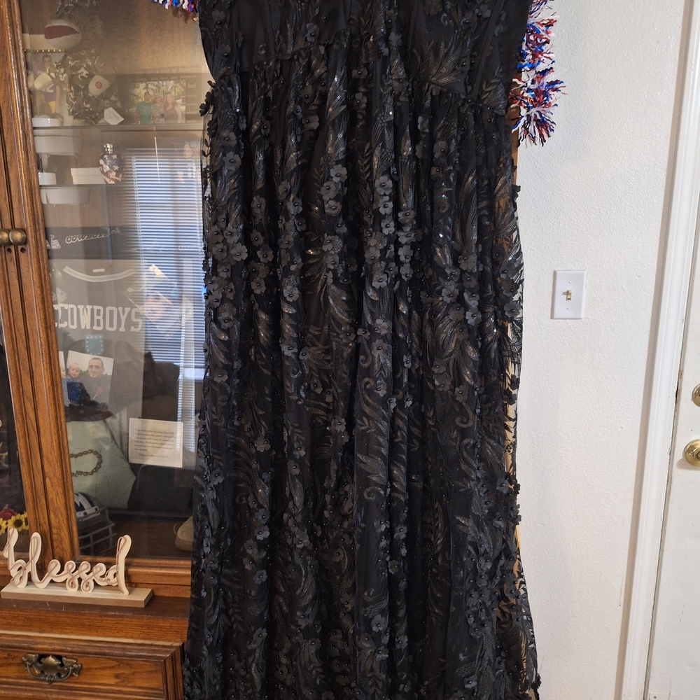 Anthropologie Black Strapless Dress